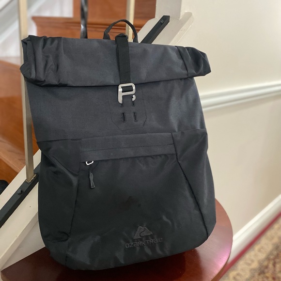 Ozark Trail Bell Mountain Roll Top Daypack in black - Picture 2 of 12